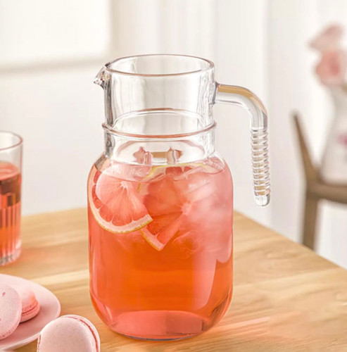 پارچ شیشه ای پایین شیار دار لیمون