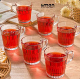 لیوان چایی خوری دسته دار ۶ عددی limon