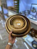 کاسه خمره چهارتایی چوب گردو