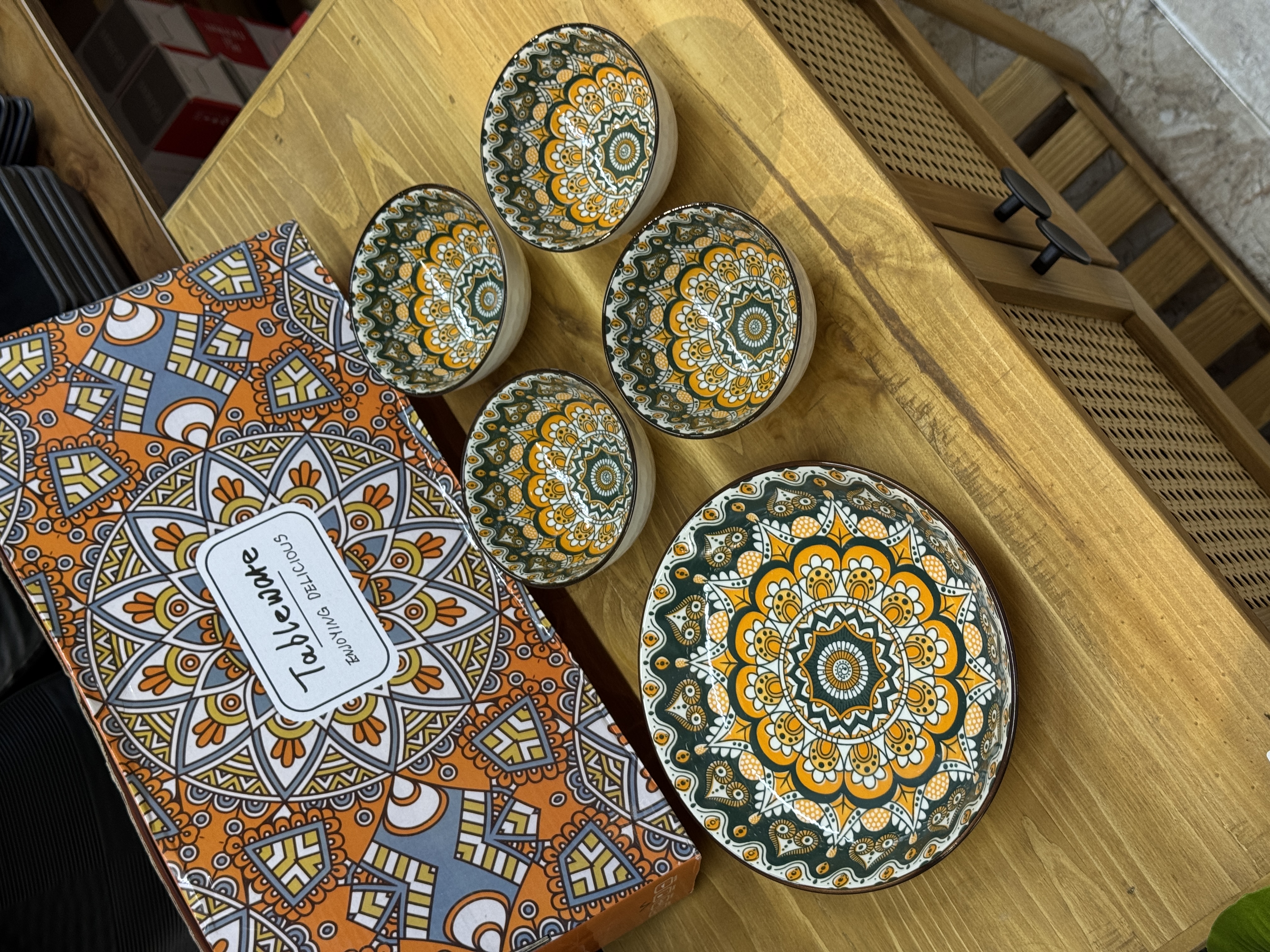 ست کاسه پیاله طرح مراکشی وارداتی